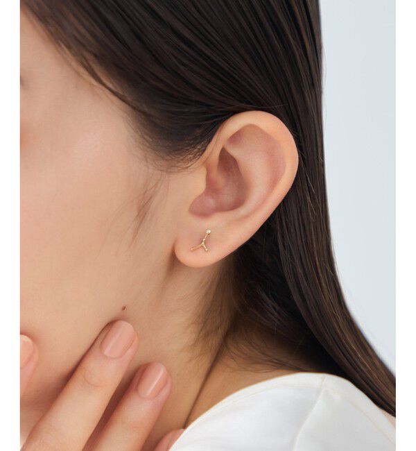 ete「[ゾディアック] K10YG ダイヤモンド ピアス /かに座」|ピアス|