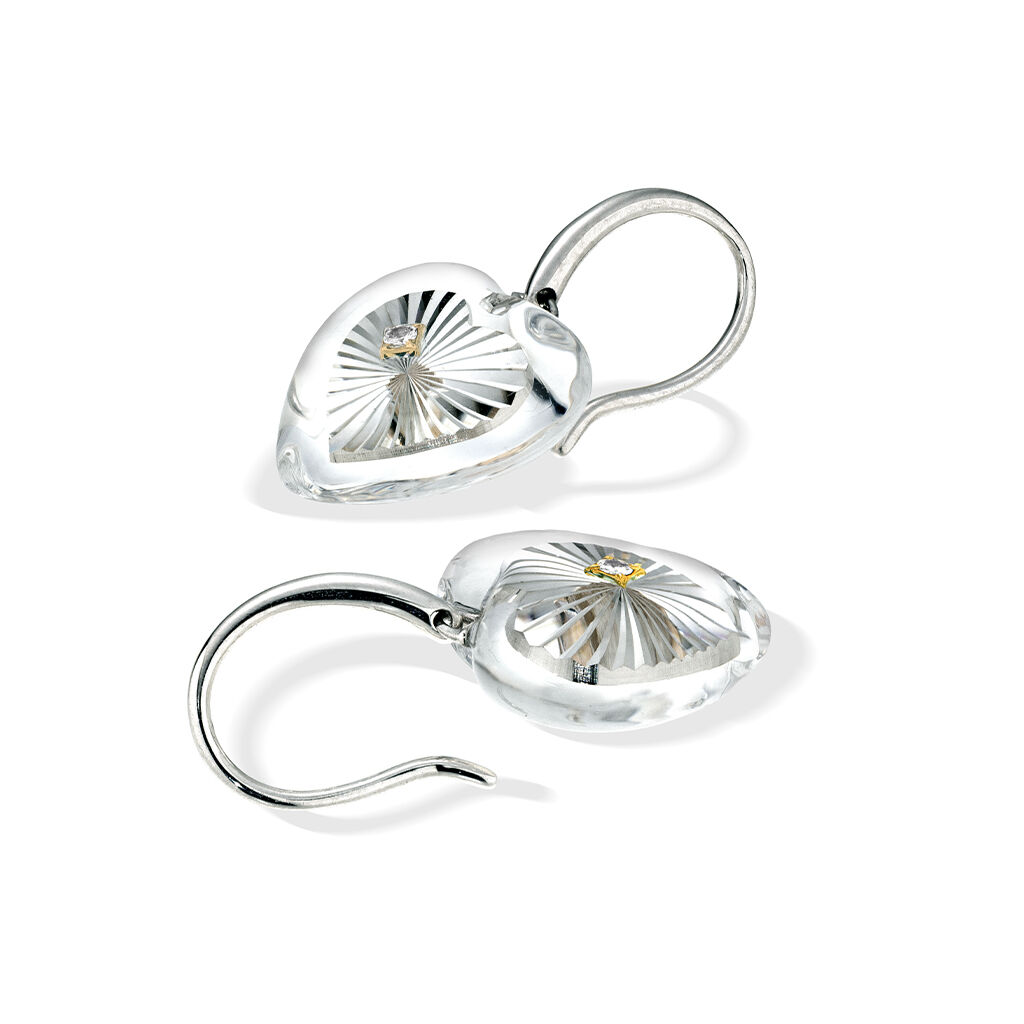 STAR JEWELRY「【数量限定】 CLEAR ETCHED HEART」|ピアス|