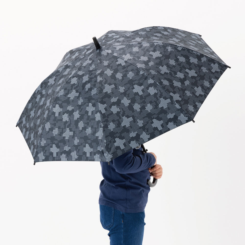 BACKYARD FAMILY「傘 58cm 男の子 小学生 通販 長傘 ジャンプ傘 キッズ ジュニア 晴雨兼用傘 雨傘 日傘」|傘|ブルー1