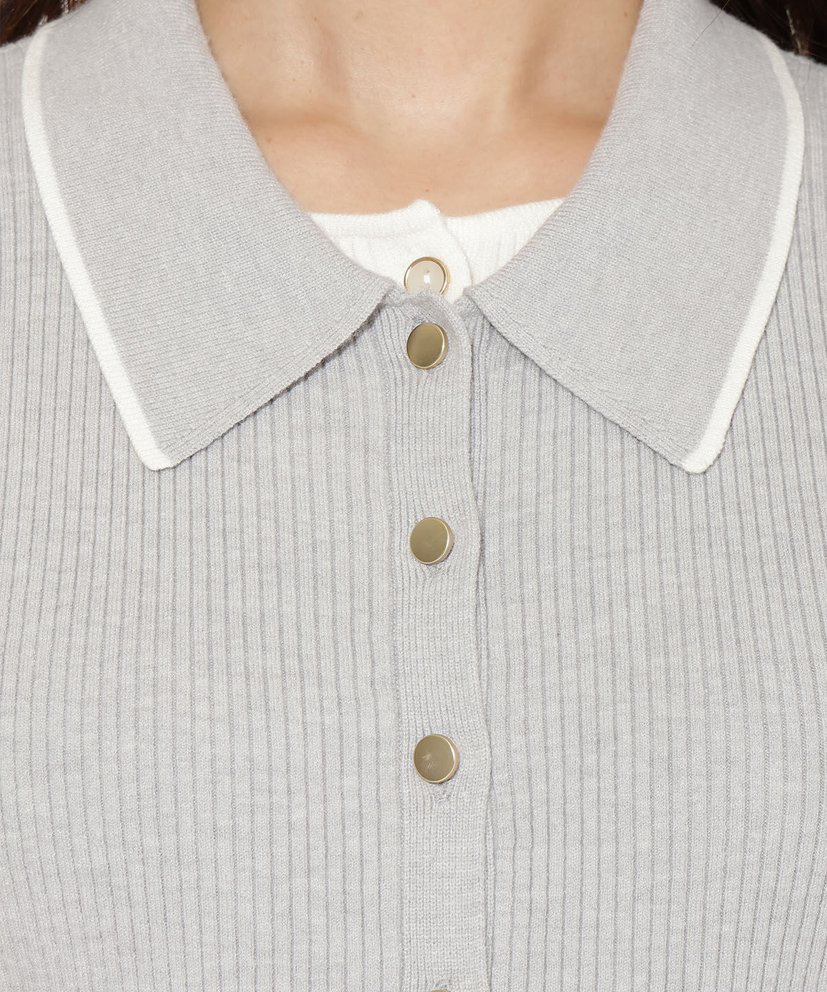 アンドクチュール「配色レイヤード風カーディガン」|カーディガン|