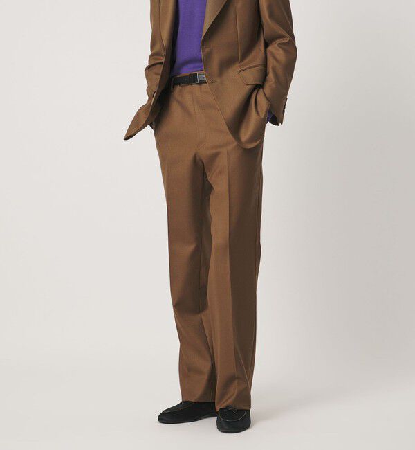 UNITED ARROWS「ギャバジン フレア ノープリーツ スラックス ヨコストレッチ」|スーツ|