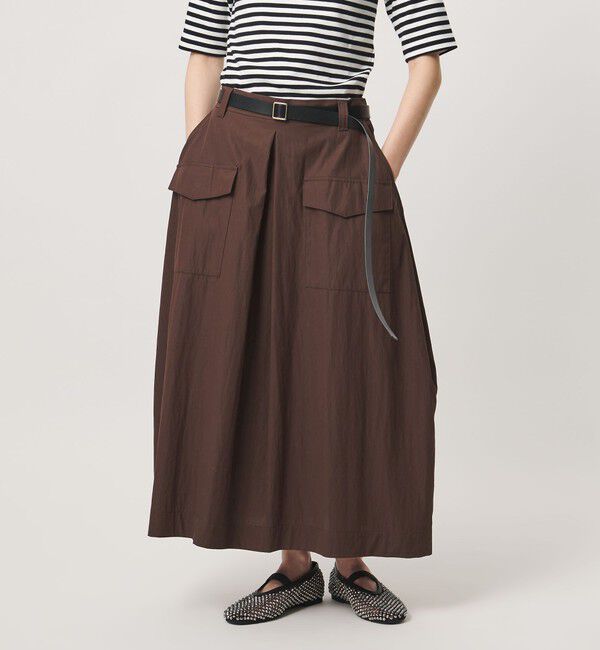 UNITED ARROWS「ポケット コクーン シルエット スカート」|スカート|DK.BROWN