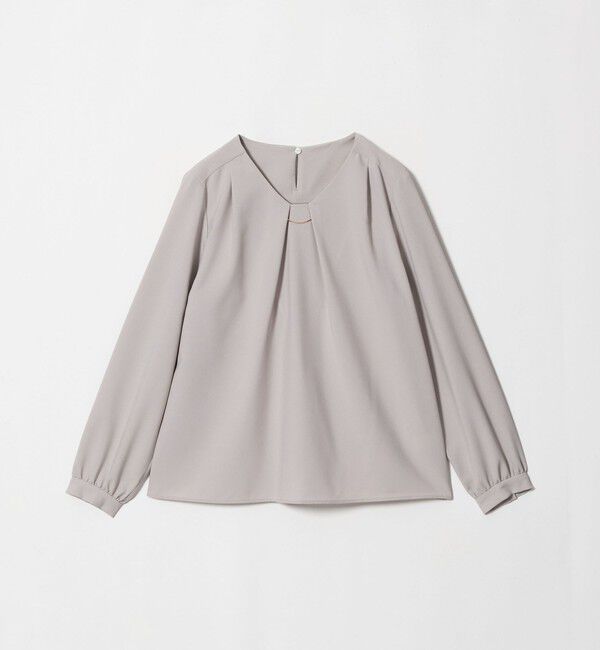 UNITED ARROWS green label relaxing「チャーム付き ブラウス マシンウォッシャブル 吸水速乾」|シャツ・ブラウス|LT.GRAY