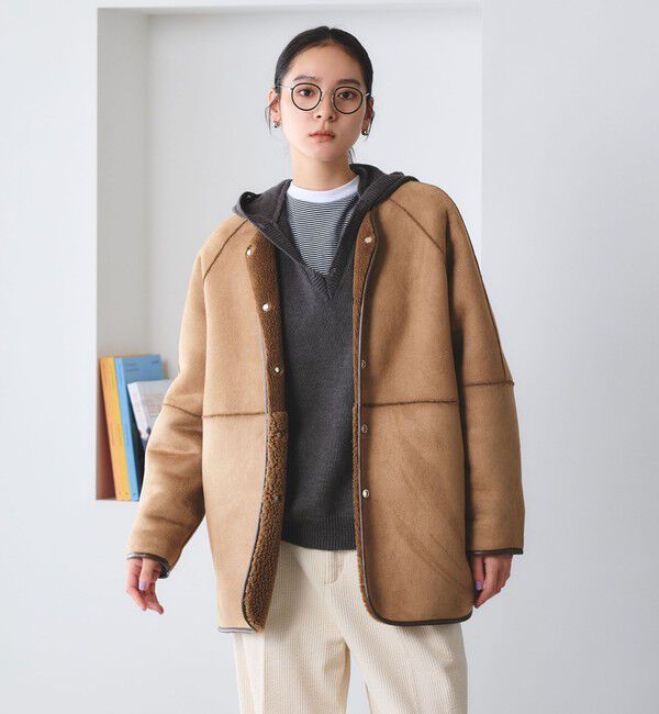 BEAUTY&YOUTH UNITED ARROWS「【WEB限定】ボア&times;フェイクムートン リバーシブルジャケット 」|その他|