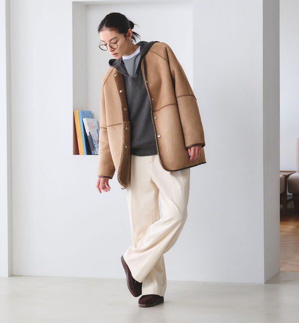 BEAUTY&YOUTH UNITED ARROWS「【WEB限定】ボア&times;フェイクムートン リバーシブルジャケット 」|その他|