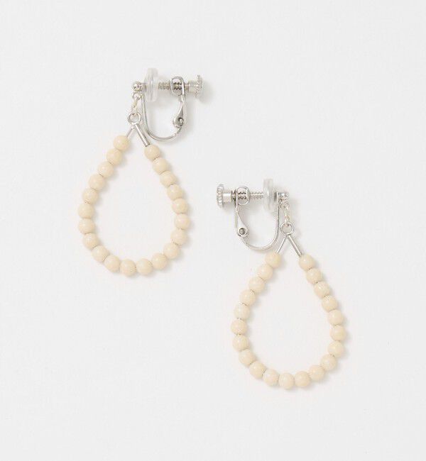 BEAUTY&YOUTH UNITED ARROWS「【WEB限定】＜Causerie＞天然石 カラー ドロップ イヤリング」|イヤリング|OFF WHITE