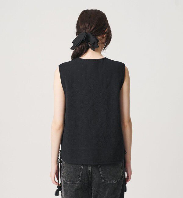BEAUTY&YOUTH UNITED ARROWS「コットン エンブロイダリー キルティング レースアップ ベスト」|ベスト・ジレ|