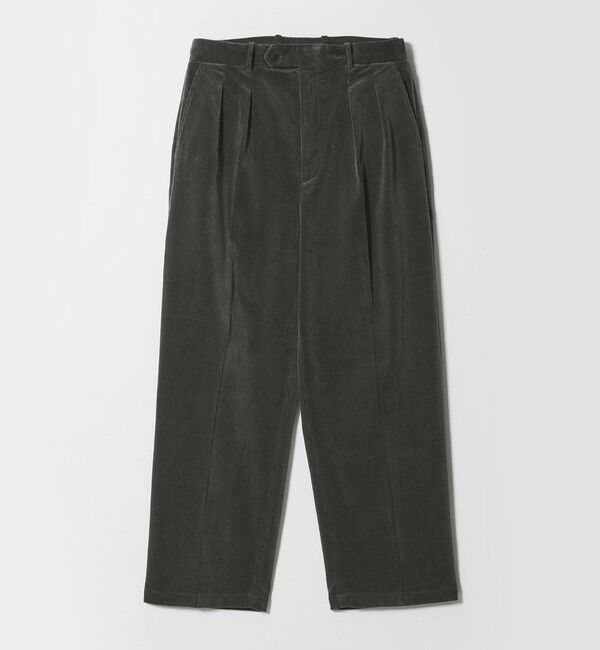 STEVEN ALAN「＜Steven Alan＞ 9W コーデュロイ イン ツープリーツ ドレス トラウザーズ II」|スラックス|DK.GRAY