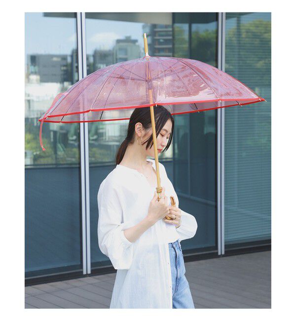 BEAMS SELECTION for WOMEN「Traditional Weatherwear / バンブー ビニール傘」|傘|RED