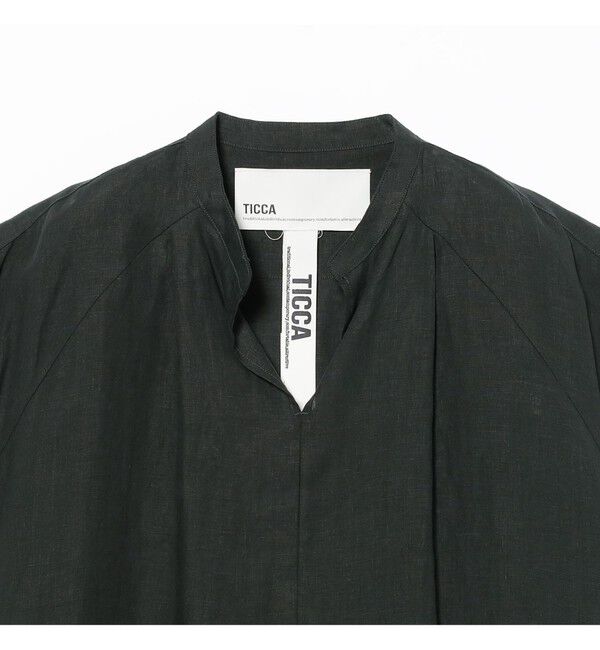 BEAMS SELECTION for WOMEN「TICCA / リネン フレンチスリーブ バルーン ワンピース」|ワンピース|