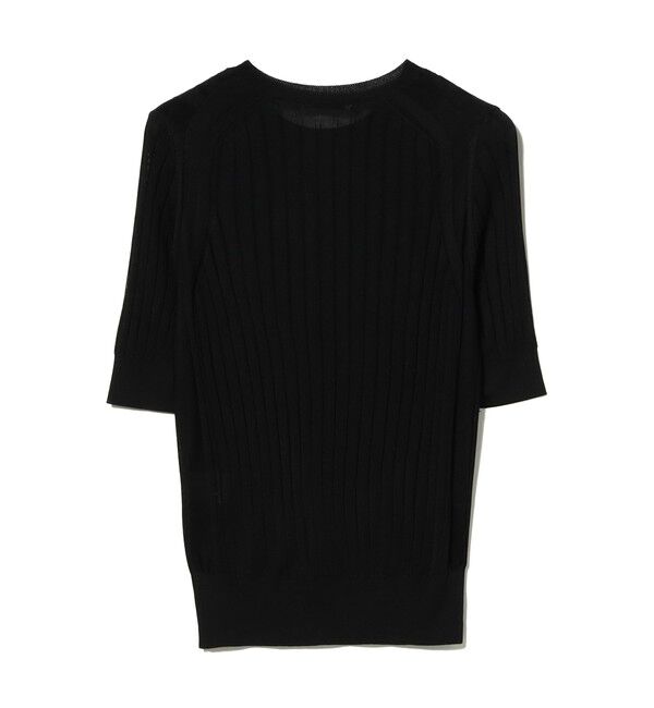 BEAMS SELECTION for WOMEN「SLOANE / 18ゲージ シルク クルーネック ハーフスリーブ ニット」|ニット・セーター|