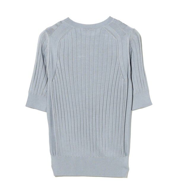 BEAMS SELECTION for WOMEN「SLOANE / 18ゲージ シルク クルーネック ハーフスリーブ ニット」|ニット・セーター|