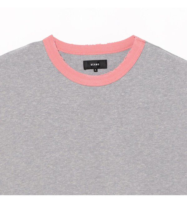 BEAMS「ダメージ リンガー Tシャツ【リラックスフィット】」|Tシャツ・カットソー|