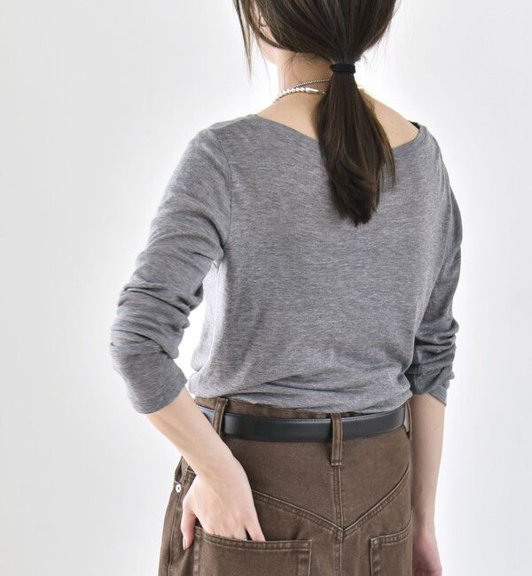 quaranciel「〈手洗い可能〉ウール ミックス シアー ボートネック プルオーバー」|Tシャツ・カットソー|