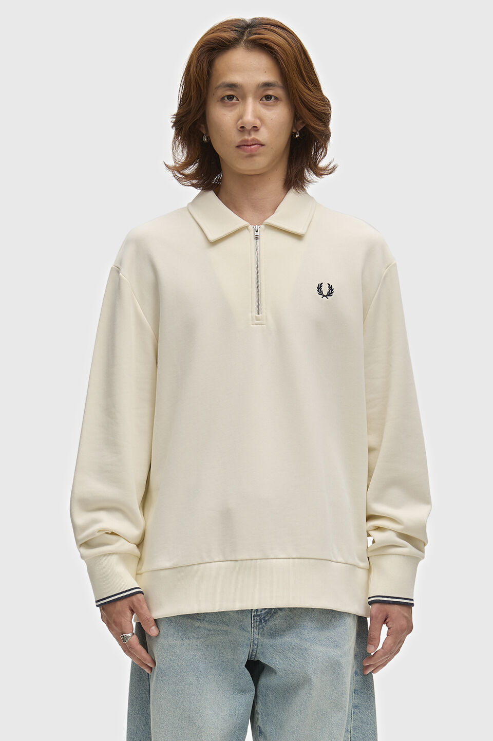FRED PERRY 「FRED PERRY／Half Zip Collared Sweatshirt／ハーフジップカラースウェットシャツ」|スウェット・ジャージ|