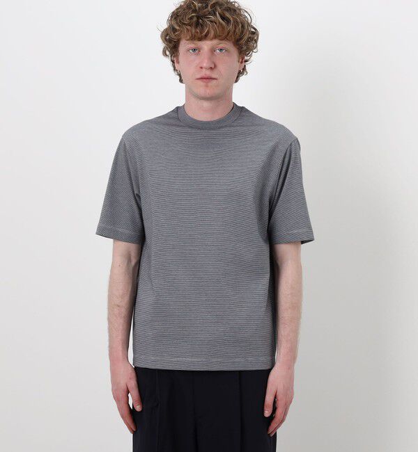 TOMORROWLAND MENS「【接触冷感・吸水速乾】コットンポリエステルポンチ クルーネックTシャツ」|Tシャツ・カットソー|