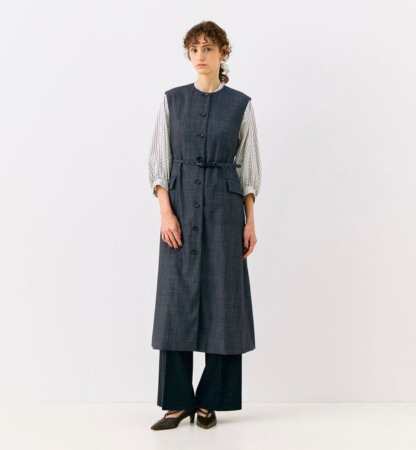 TOMORROWLAND collection「コンフォートデニム ジレワンピース」|ワンピース|