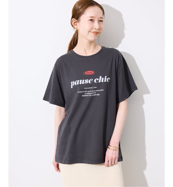 SLOBE IENA「《追加》La Hutte/ラ ユット SLOBE別注 ロゴTシャツ」|Tシャツ・カットソー|