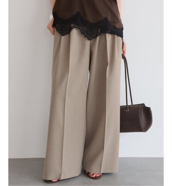 SLOBE IENA「《接触冷感/UVカット/吸水速乾/4サイズ展開》ワイドスラックス」|スラックス|