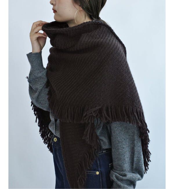 SLOBE IENA「《予約》John Branigan accessories/ジョンブラニガン フリンジストール」|ストール|