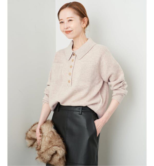 SLOBE IENA「《予約》SUNNY STUDIO SLOBE別注 ポロニット Q8996」|ニット・セーター|