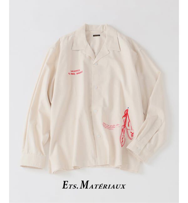 EDIFICE「C.Bongrand &times; ETS.MATERIAUX Embroidery シャツ」|シャツ・ブラウス|ナチュラル A