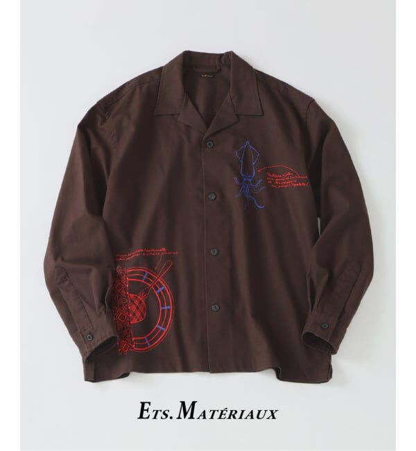 EDIFICE「C.Bongrand &times; ETS.MATERIAUX Embroidery シャツ」|シャツ・ブラウス|ブラウン