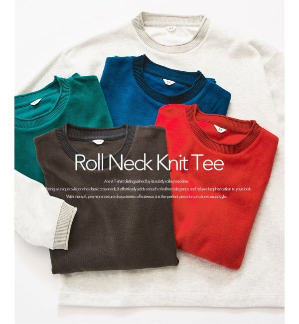 417 EDIFICE「ロールネック ニットTシャツ」|Tシャツ・カットソー|