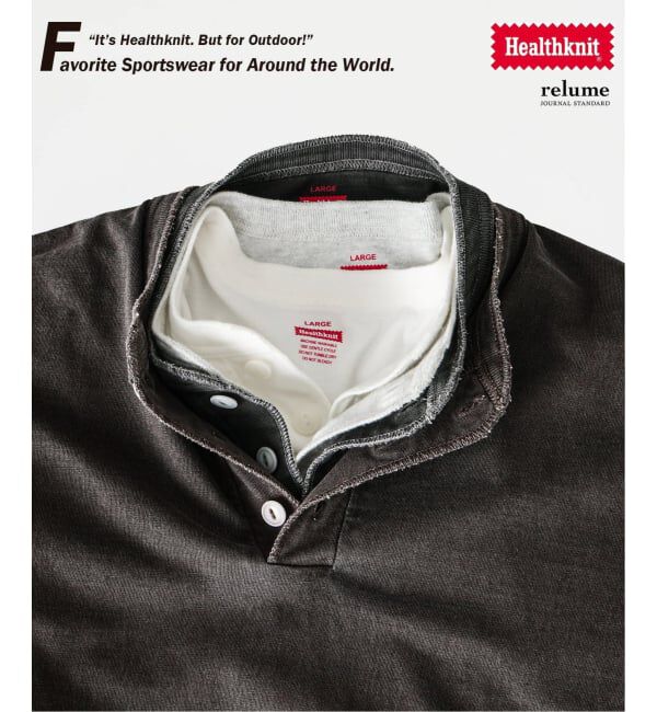JOURNAL STANDARD relume「Healthknit / ヘルスニット 別注 ヘンリーネックTシャツ」|Tシャツ・カットソー|