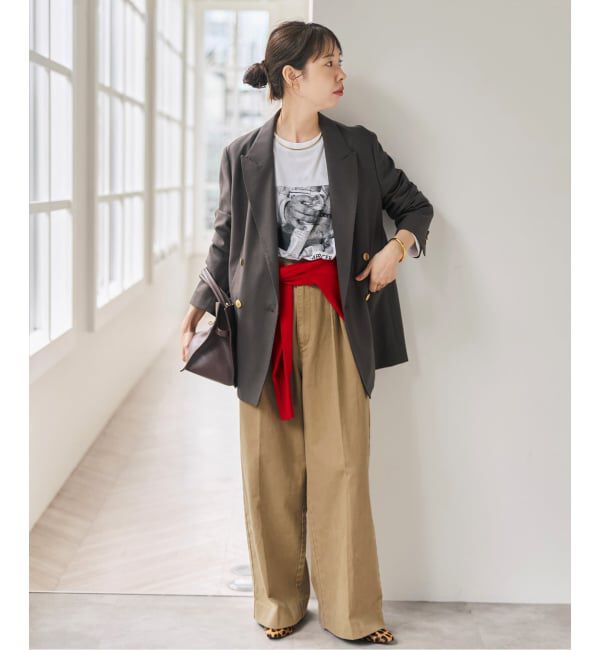 Spick and Span「《追加》ウールブレンドダブルブレストジャケット」|テーラードジャケット|