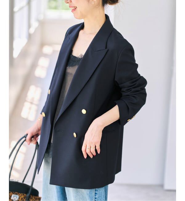 Spick and Span「《追加》ウールブレンドダブルブレストジャケット」|テーラードジャケット|