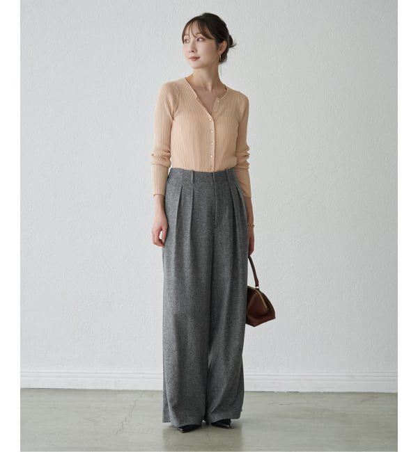NOBLE「インタックワイドパンツ」|スラックス|