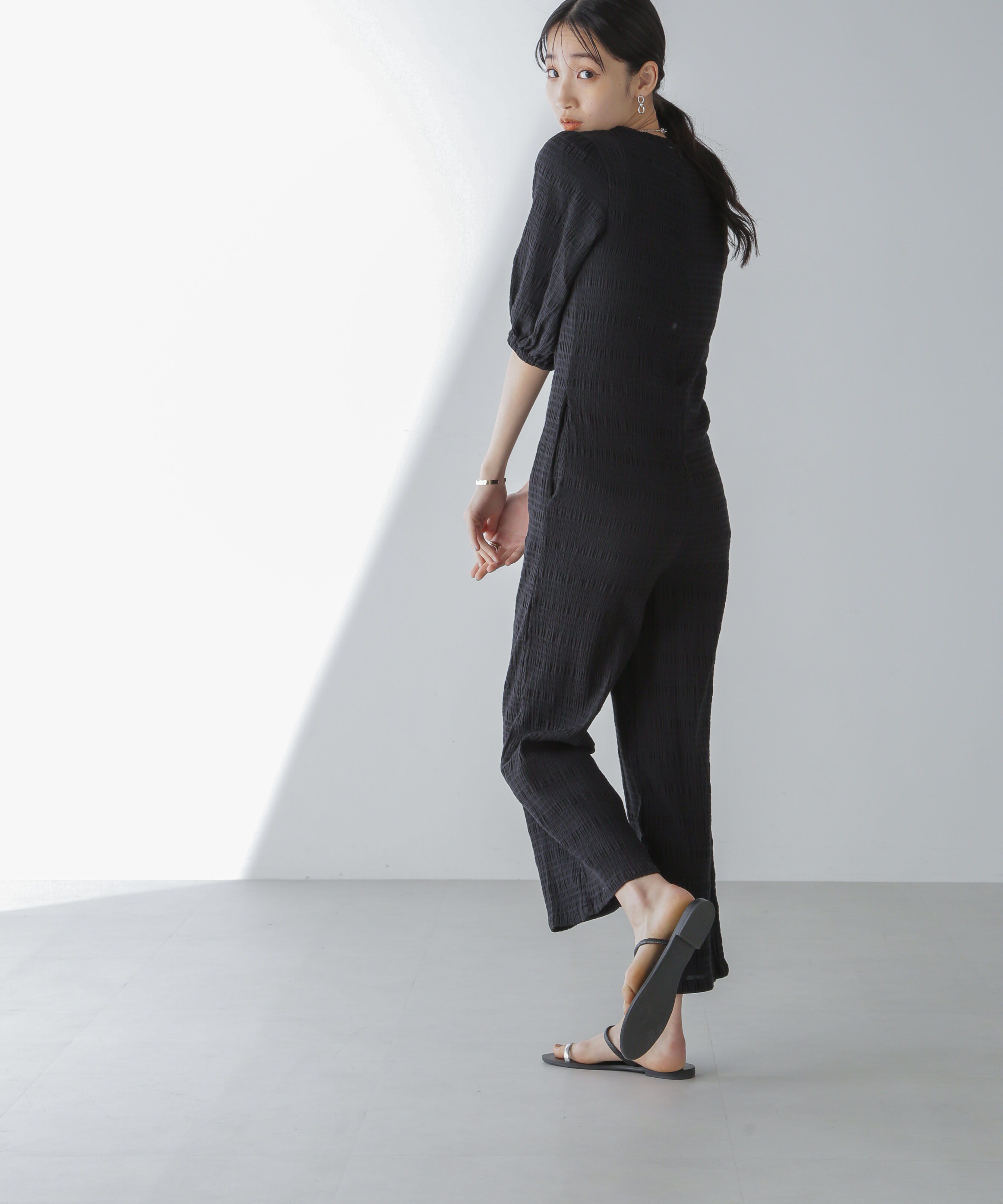 nano･universe「RITA ROW/Puffy sleeves jumpsuit」|ワンピース|