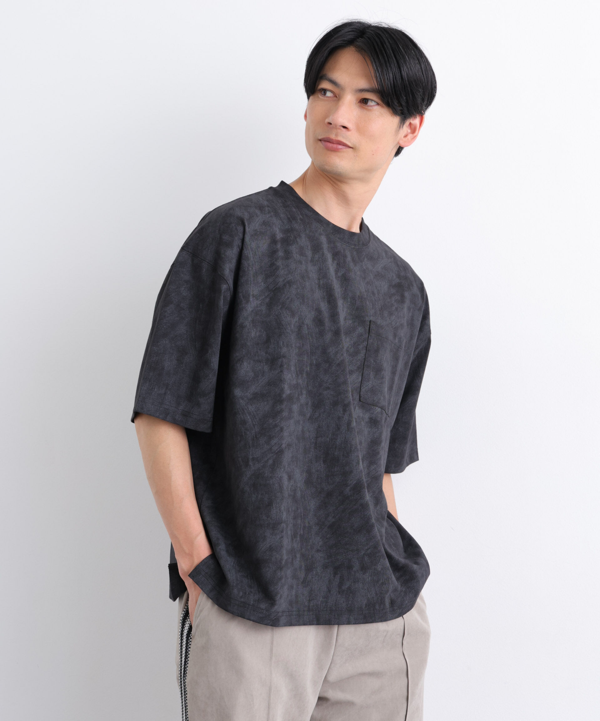 NANO universe「NORMANBROS/NORMANBROS別注 プレーティングフェードTシャツ半袖」|Tシャツ・カットソー|