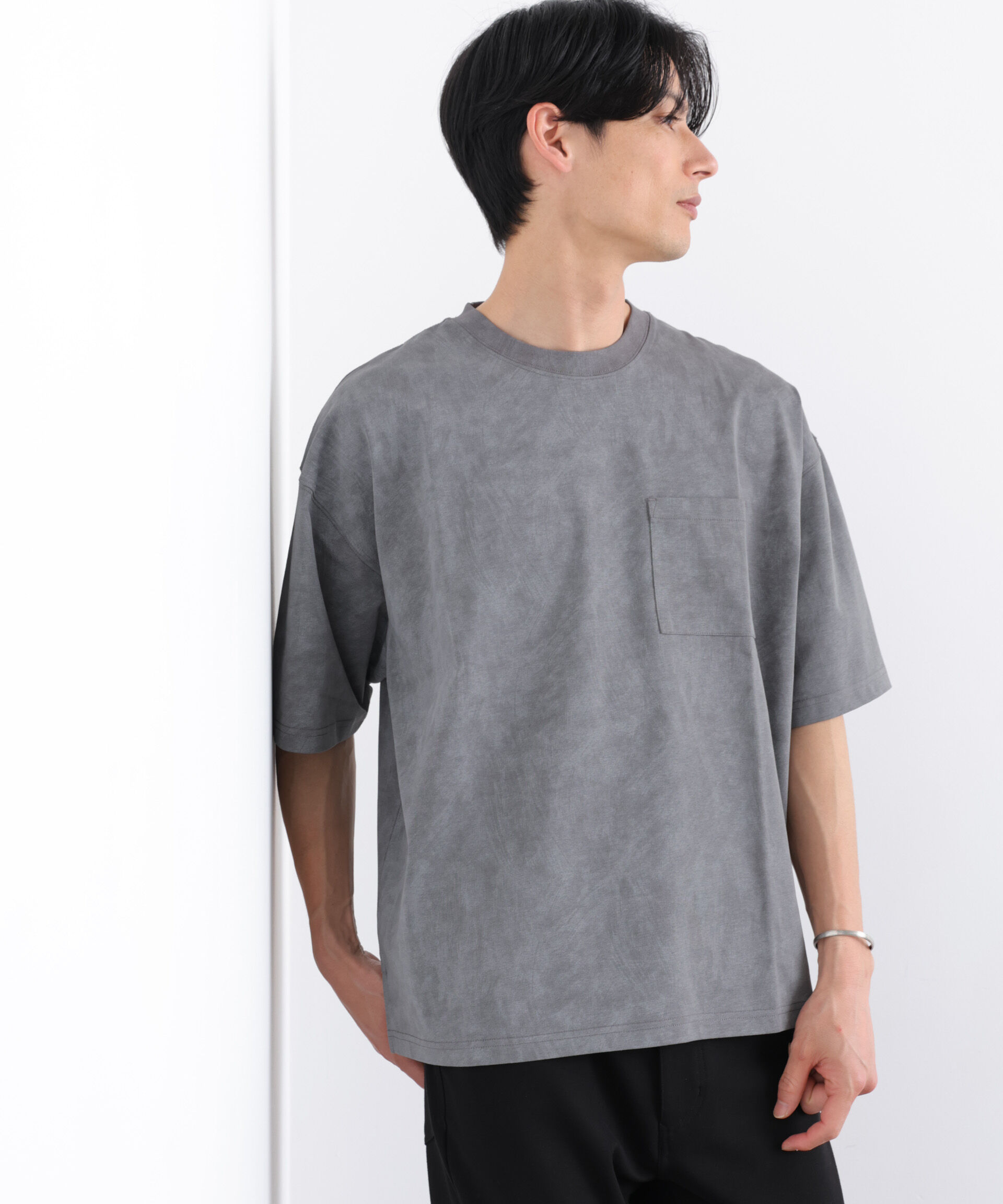 NANO universe「NORMANBROS/NORMANBROS別注 プレーティングフェードTシャツ半袖」|Tシャツ・カットソー|