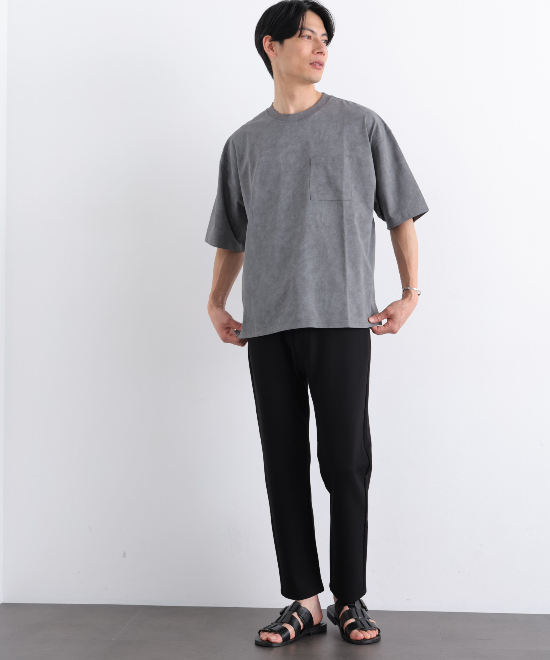 NANO universe「NORMANBROS/NORMANBROS別注 プレーティングフェードTシャツ半袖」|Tシャツ・カットソー|