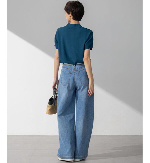 23区「【FUDGE掲載/接触冷感】23区DENIM サマー タック ワイド パンツ」|その他|