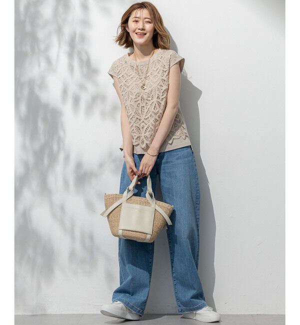 23区「【FUDGE掲載/接触冷感】23区DENIM サマー タック ワイド パンツ」|その他|