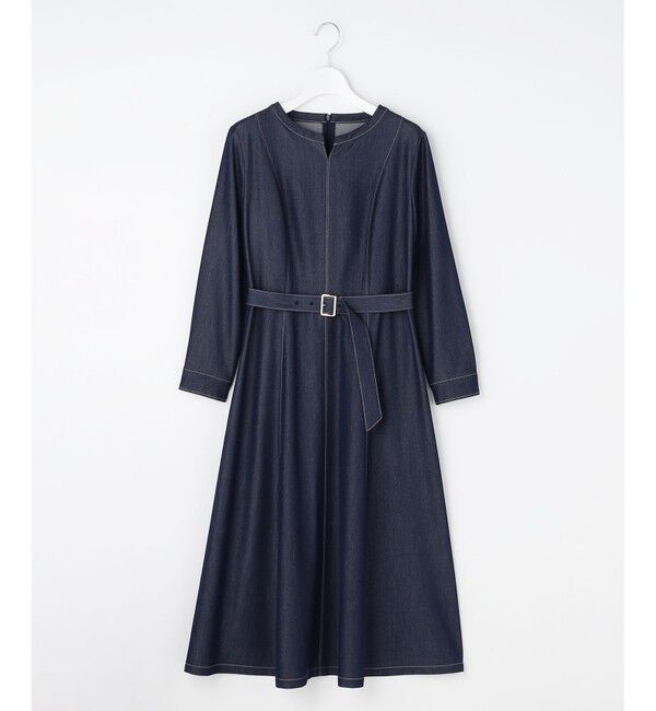ANY SIS「シャンブレーベルテッド ワンピース」|ワンピース|ｼｬﾝﾌﾞﾚ