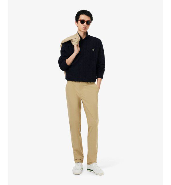LACOSTE「ミドルゲージ ウールケーブルニット」|ニット・セーター|