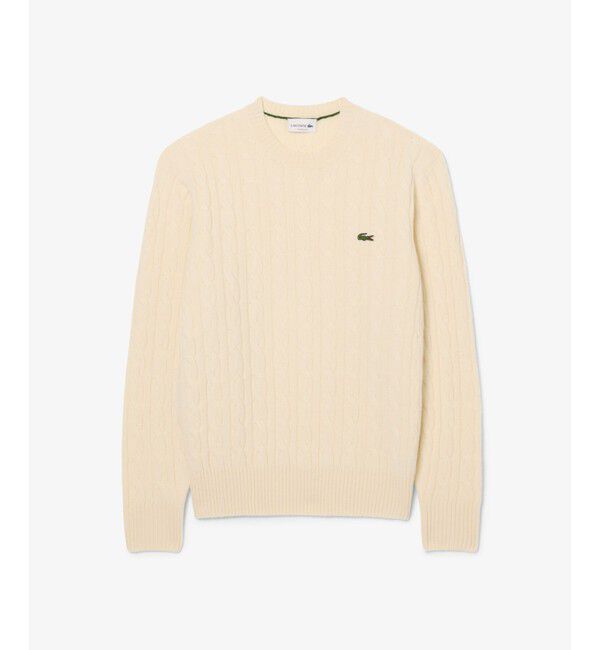 LACOSTE「ミドルゲージ ウールケーブルニット」|ニット・セーター|