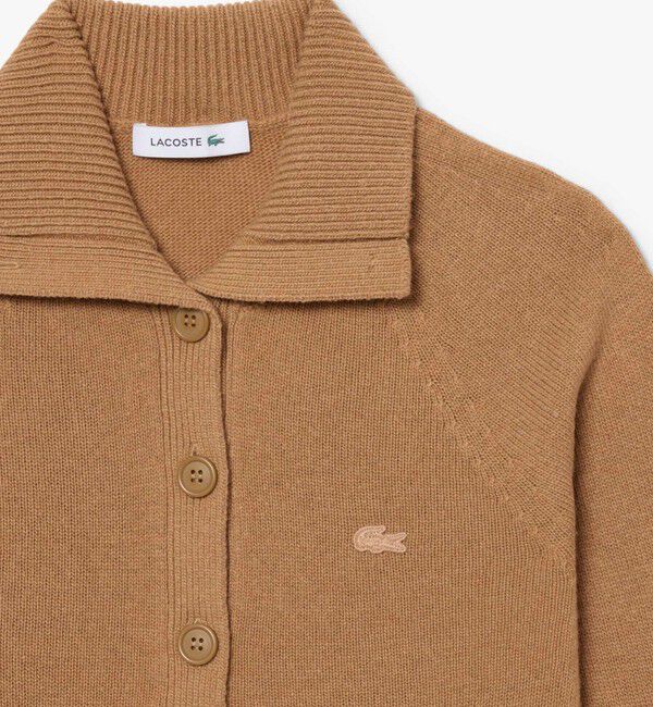 LACOSTE「3Dニッティングハーフボタンハイネック ウールニットポロセーター」|ニット・セーター|