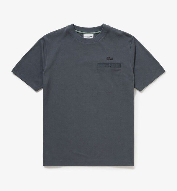 LACOSTE「グログランポケットワントーンTシャツ」|Tシャツ・カットソー|チャコール