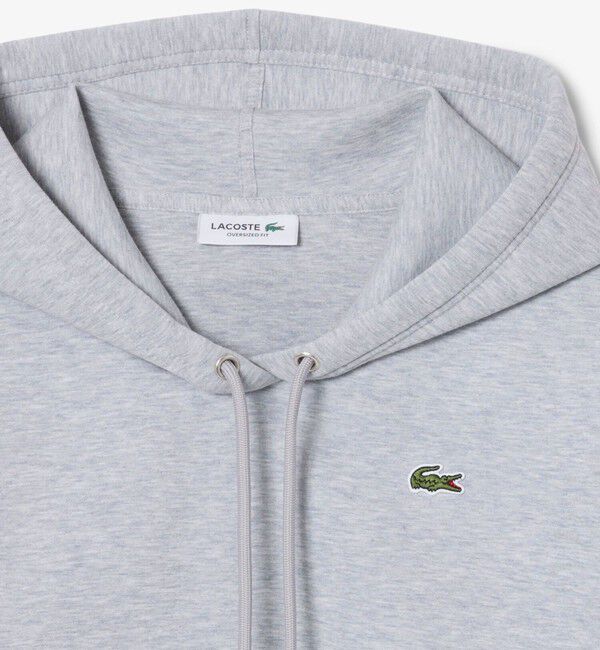 LACOSTE「ダブルフェイススウェットクロップドフーディ」|パーカー|