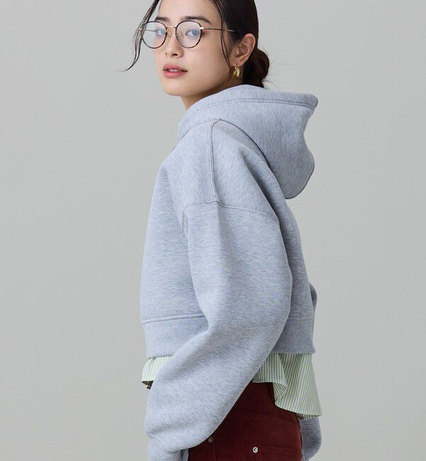 LACOSTE「ダブルフェイススウェットクロップドフーディ」|パーカー|