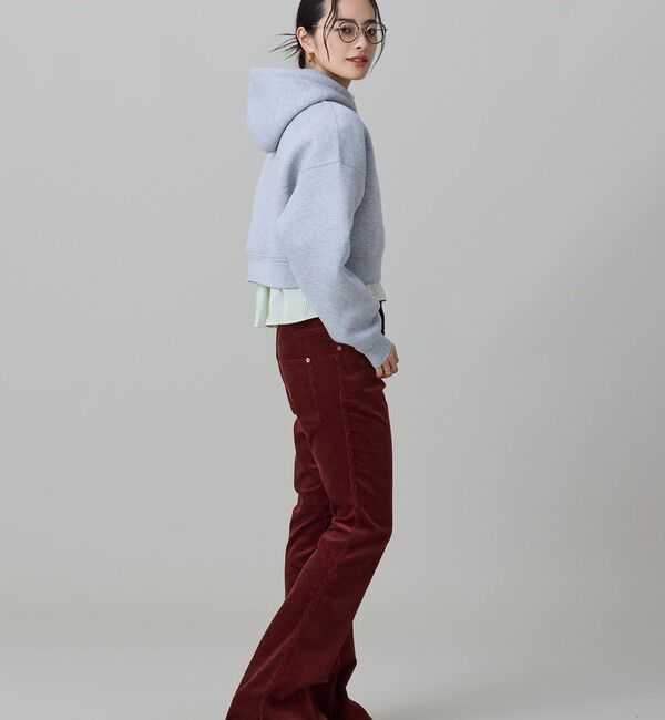 LACOSTE「ダブルフェイススウェットクロップドフーディ」|パーカー|