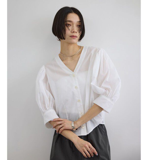 SALON adam et rope'「ギャザーボリュームスリーブブラウス」|シャツ・ブラウス|