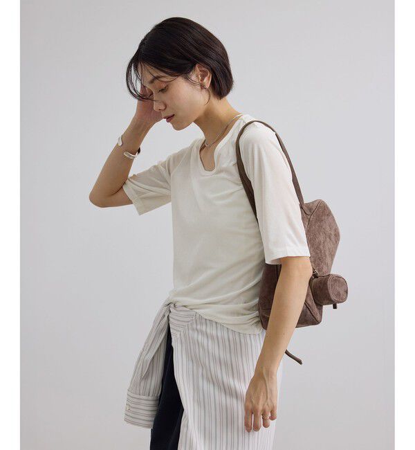 SALON adam et rope'「シアーベロアクルーネックプルオーバー」|Tシャツ・カットソー|