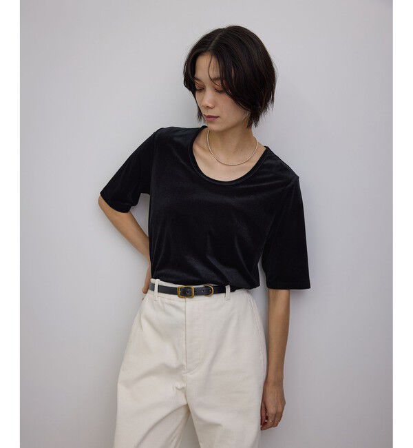 SALON adam et rope'「シアーベロアクルーネックプルオーバー」|Tシャツ・カットソー|