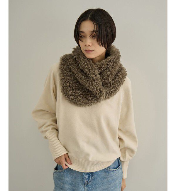 SALON adam et rope'「【HELEN MOORE（ヘレンムーア）】ラウンドアシンメトリースカーフ」|ストール|